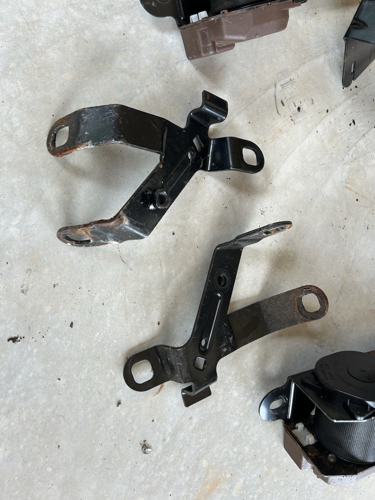 89-93 Nissan 240sx S13 OEM Front Seat Shoulder Belts PAIR Left & Right Black
