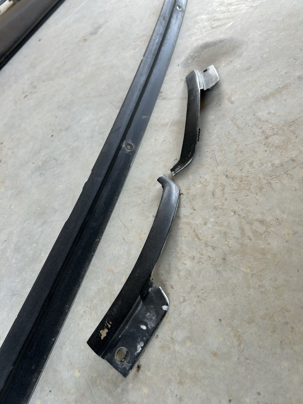 89-93 Nissan S13 240sx Coupe Rear Window Finisher Lower Trim SET Back Glass Oem