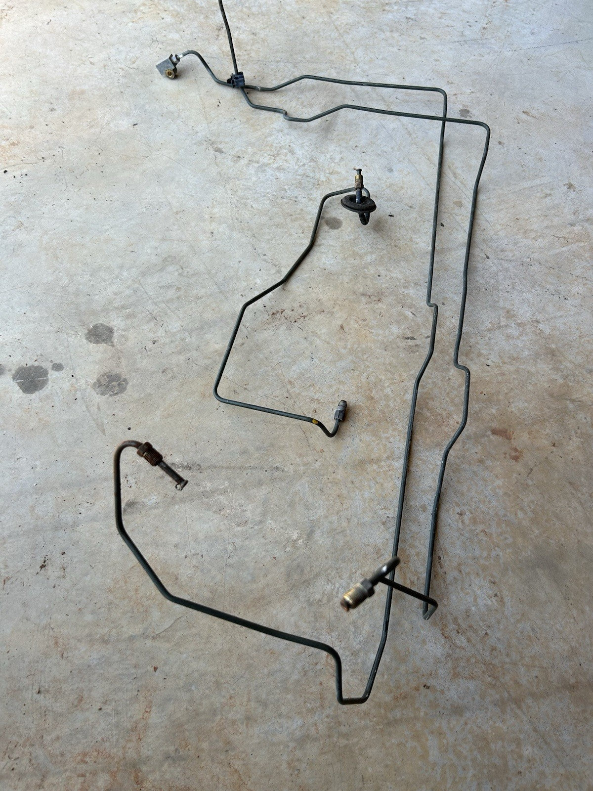 #70- 95-98 240SX S14 Front Engine Bay Firewall Hard Brake Lines Non-ABS OEM