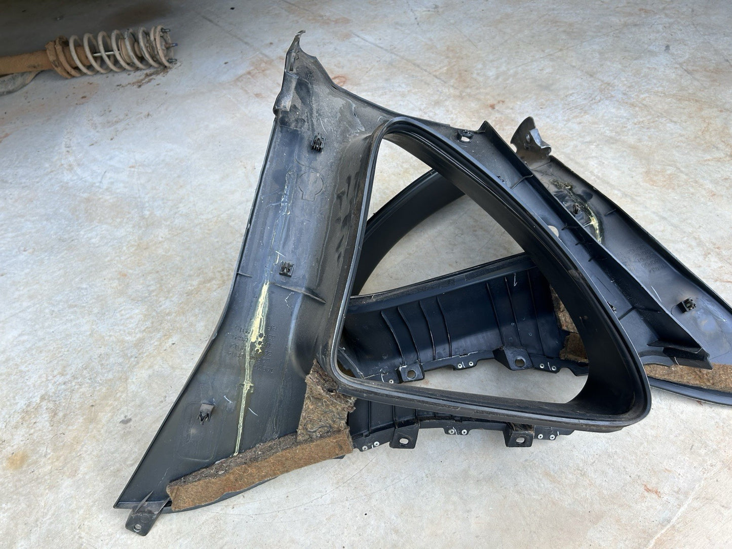 90-96 Nissan 300zx Z32 2+0 OEM Black Interior Quarter Window Trim Panels PAIR