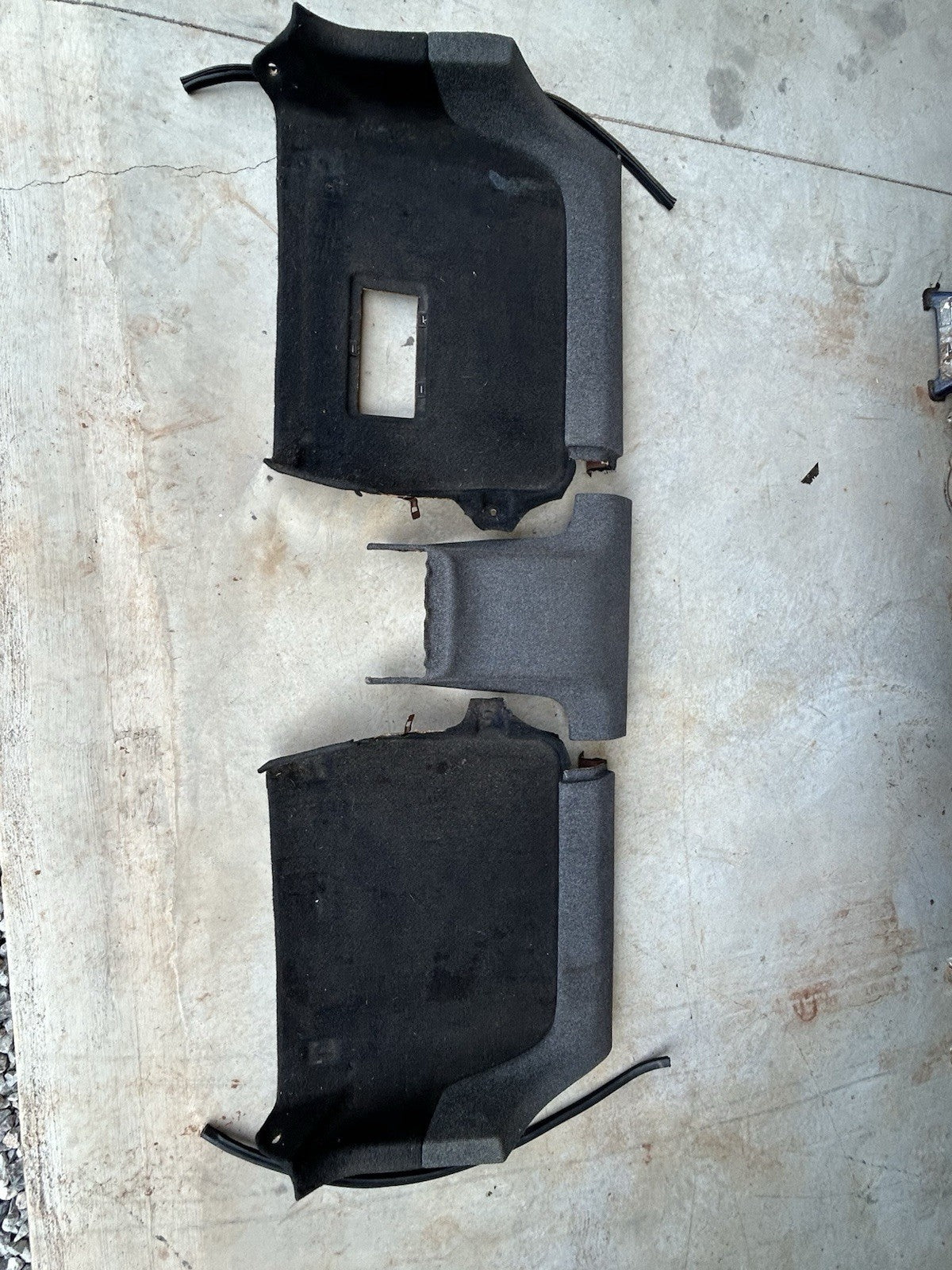 90-96 Nissan 300ZX Z32 Gray Tweed 2+0 Interior Trim Right Rear Seat Panel RH
