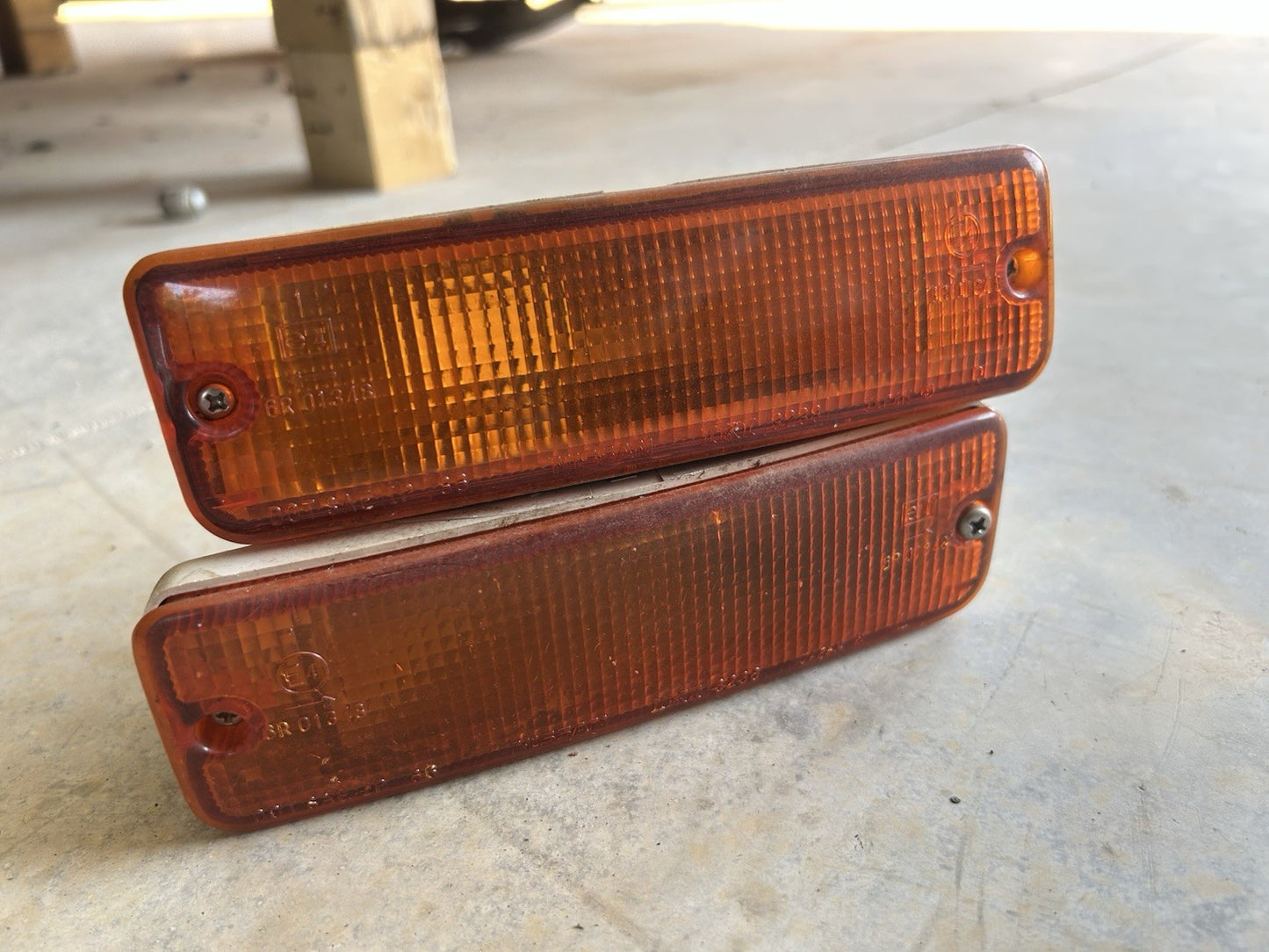 89-90 OEM Nissan 240sx S13 Passenger & Driver Front Turn Signal Lights Pignose