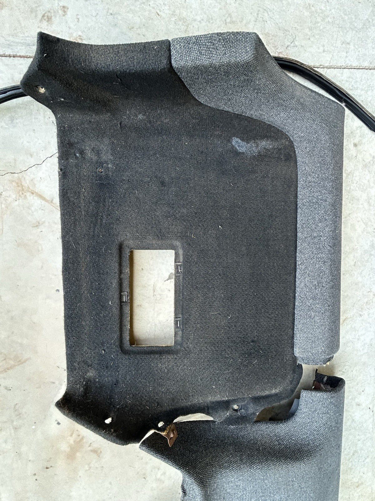 90-96 Nissan 300ZX Z32 Gray Tweed 2+0 Interior Trim Right Rear Seat Panel RH