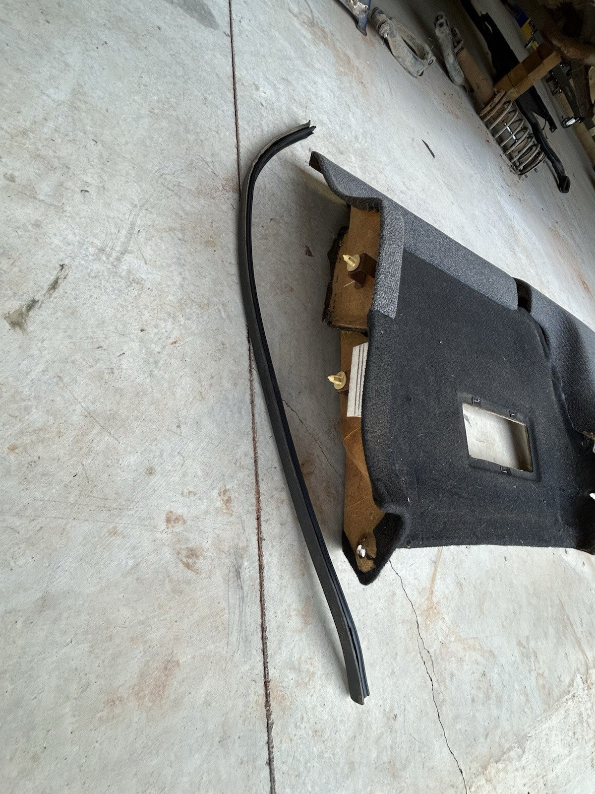 90-96 Nissan 300ZX Z32 Gray Tweed 2+0 Interior Trim Right Rear Seat Panel RH