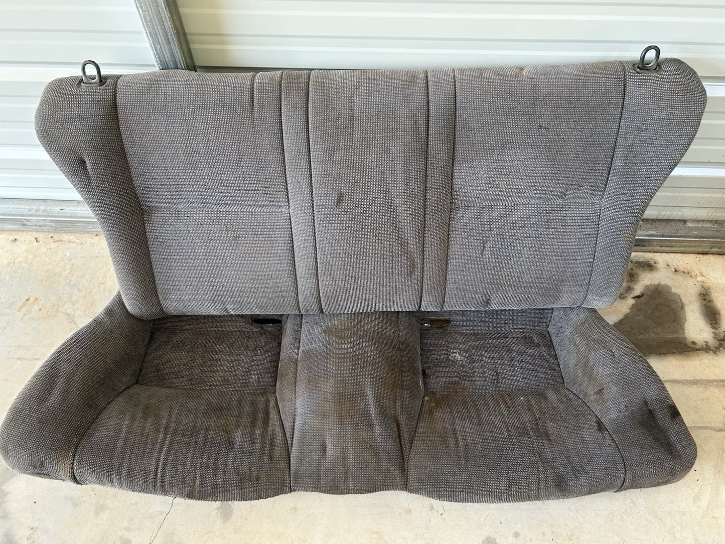 89-94 Nissan 240sx S13 Hatch OEM Rear Upper Seat Back Cushion + Bottom SET -Dirt