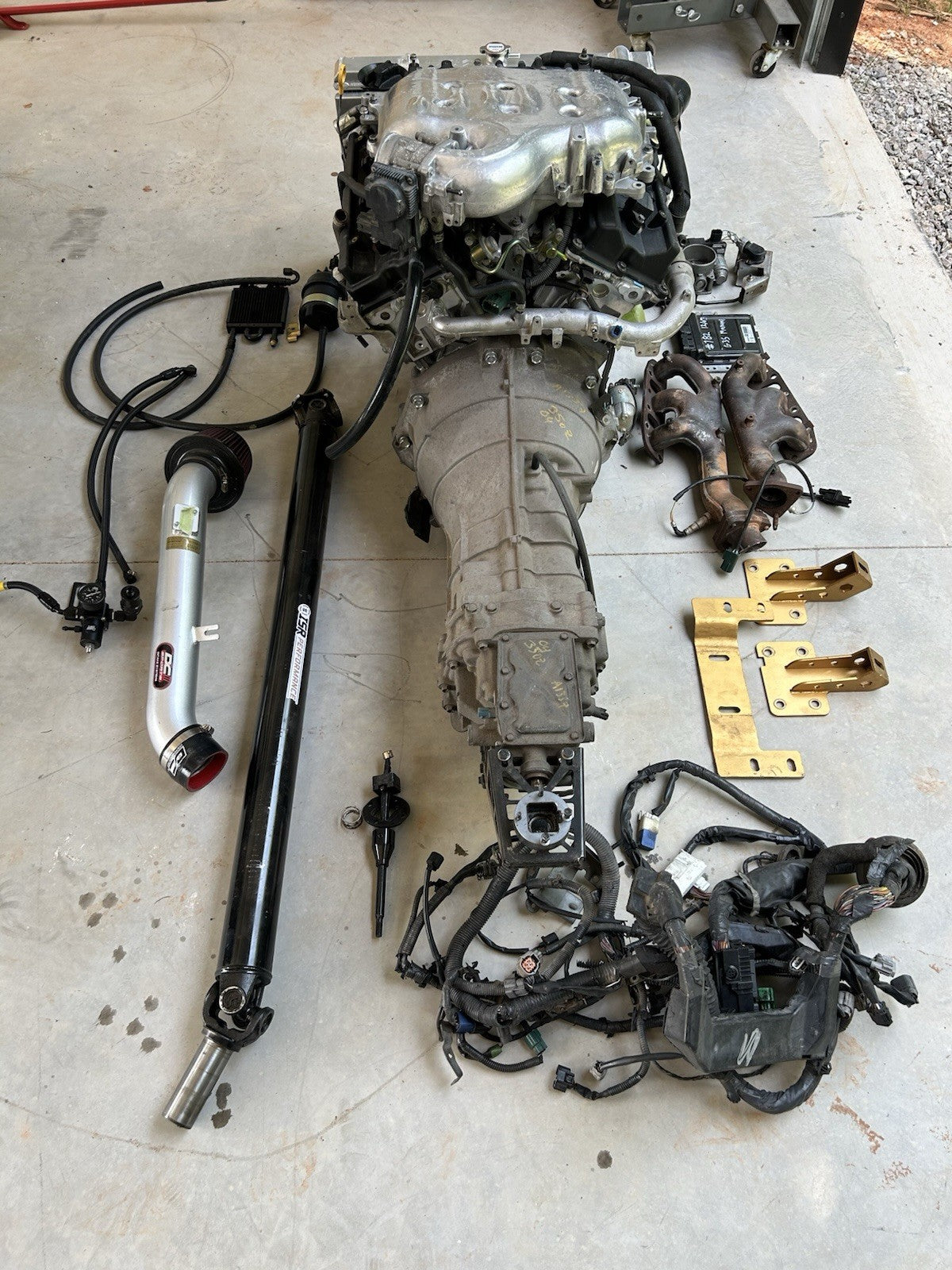2003-2005 350Z 3.5L V6 ENGINE 6 SPEED TRANSMISSION VQ35DE TO S13 240SX SWAP KIT