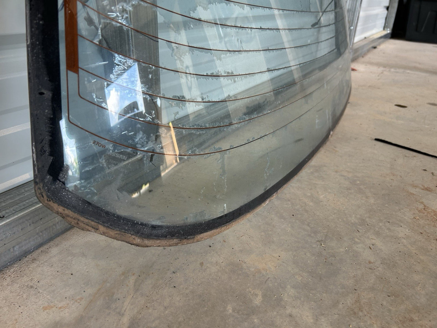 89-93 Nissan 240sx S13 Coupe Rear Windshield Glass OEM Defrost Silvia