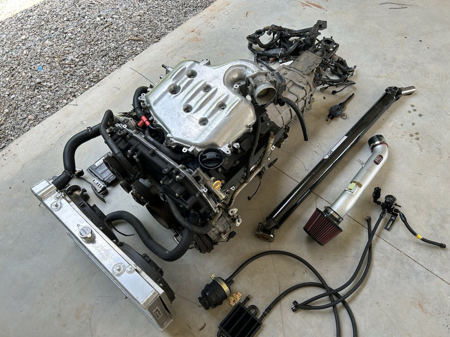 2003-2005 350Z 3.5L V6 ENGINE 6 SPEED TRANSMISSION VQ35DE TO S13 240SX SWAP KIT