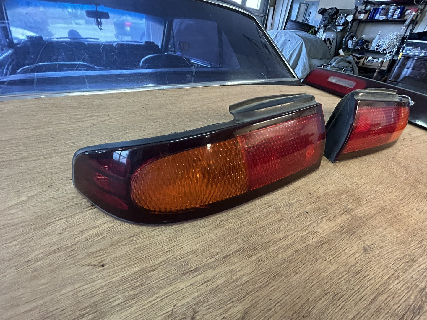 95-98 Nissan 240sx S14 OEM Zenki Tail Lights PAIR Left & Right