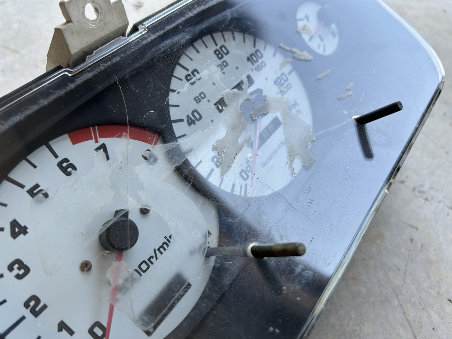 1996-1998 Nissan 240sx S14 Kouki OEM Instrument Gauge Cluster 265k WHITE FACE