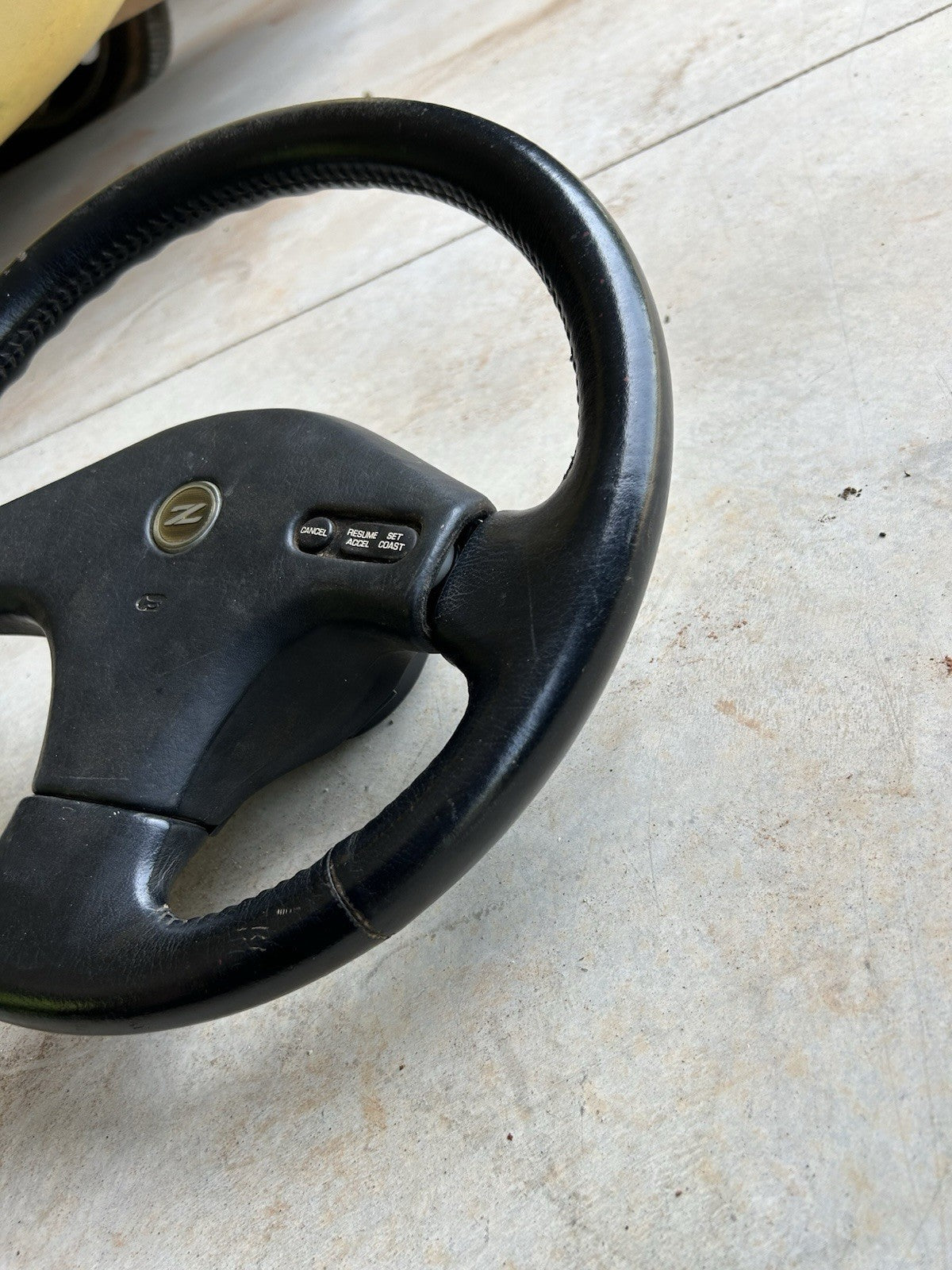 90-96 Nissan 300zx Z32 Steering Wheel & Cruise Horn Buttons OEM W/ Emblem