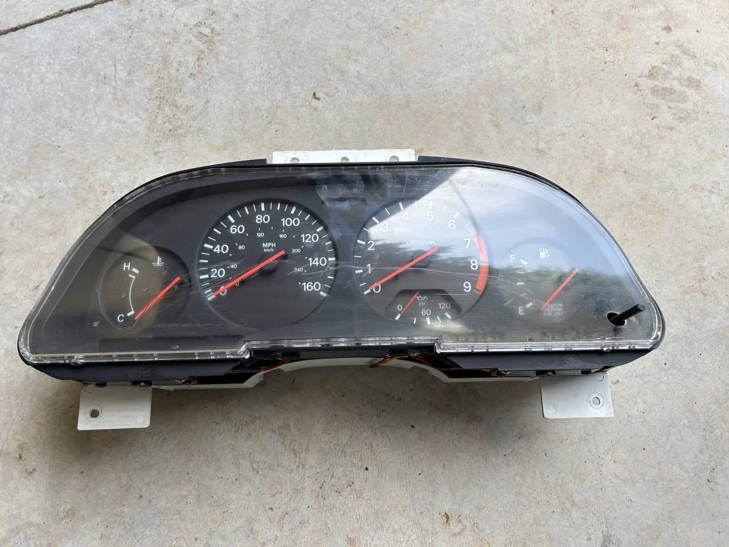 90-96 Nissan 300zx Z32 Non Turbo Speedometer Gauge Cluster NA OEM 89k- Scratched