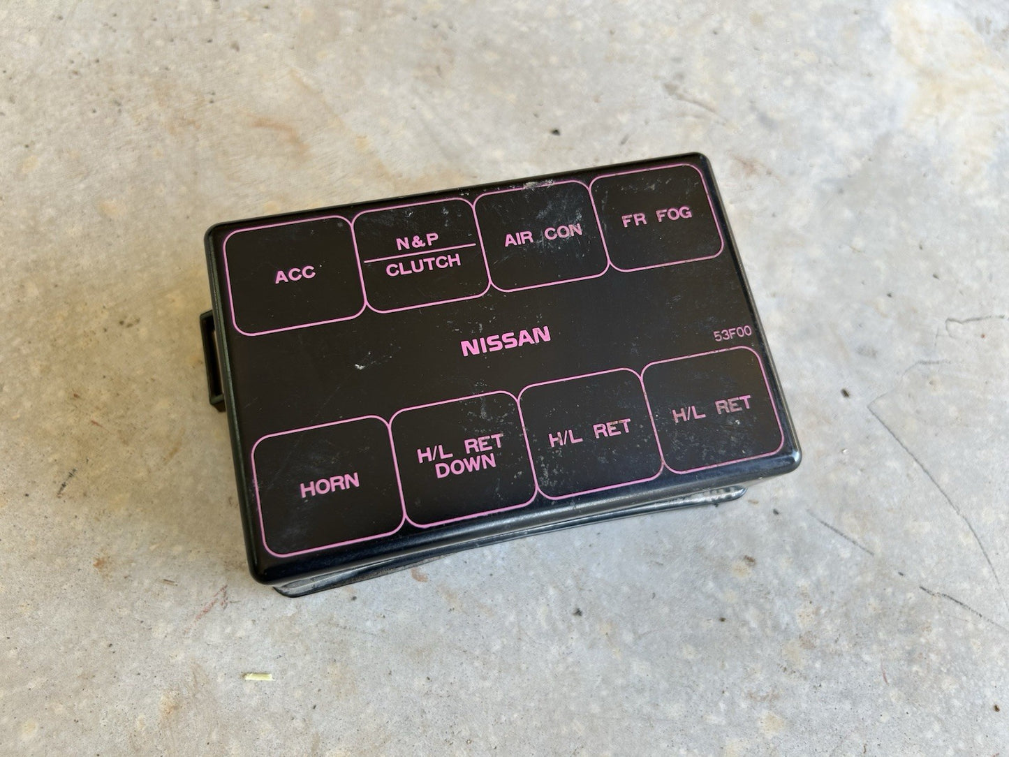 Used OEM 1989-1994 Nissan 240SX S13 Engine Bay Fuse Box Cover -Little scratches