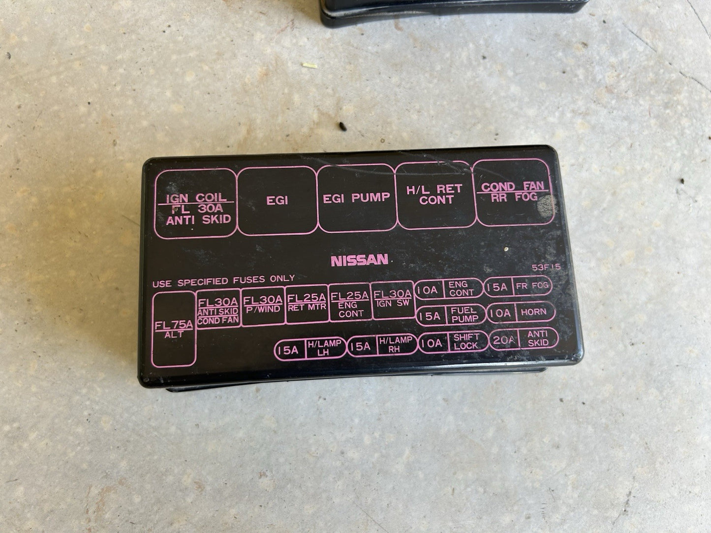 Used OEM 1989-1994 Nissan 240SX S13 Engine Bay Fuse Box Cover -Little scratches