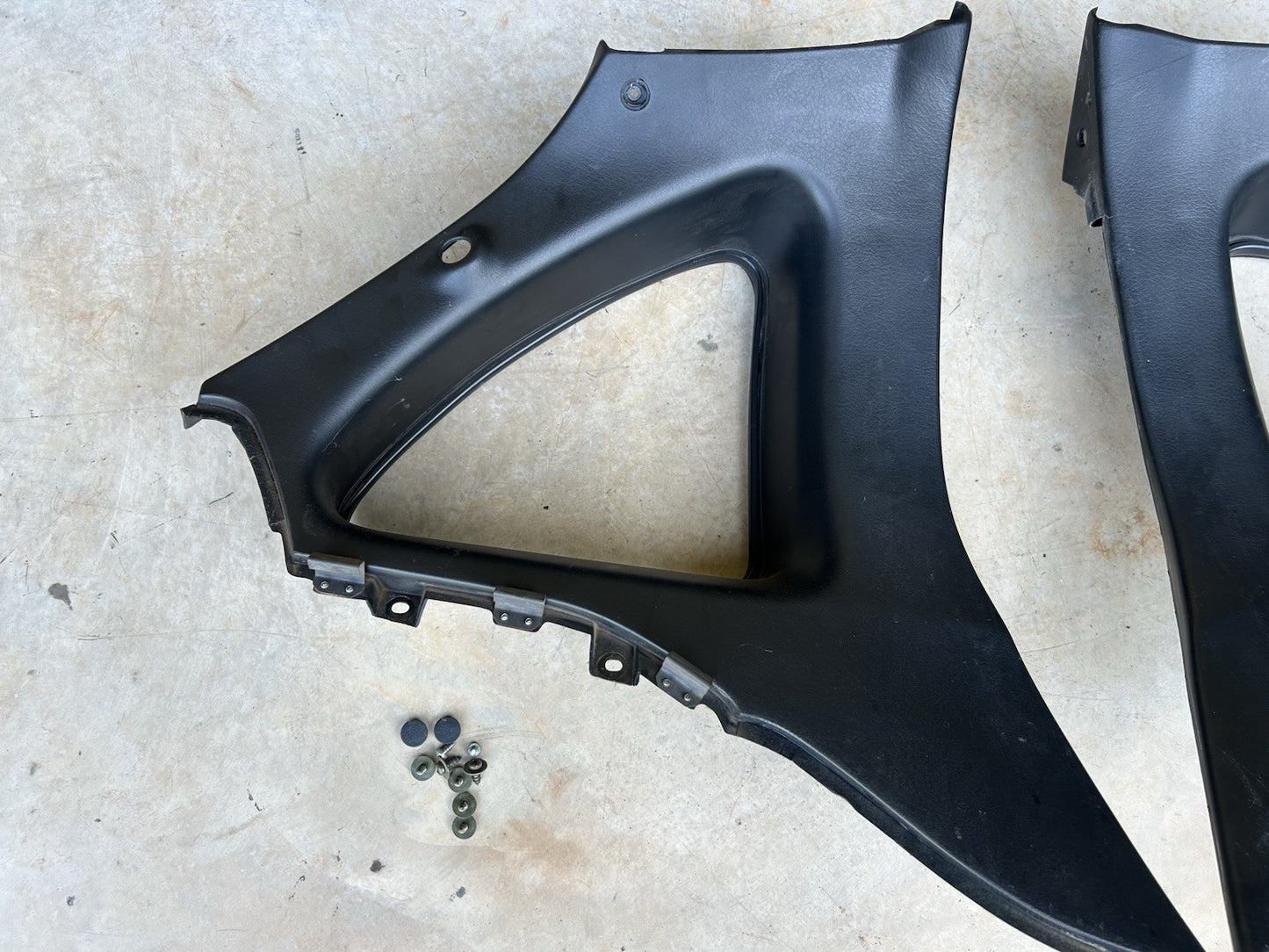 90-96 Nissan 300zx Z32 2+0 OEM Black Interior Quarter Window Trim Panels PAIR