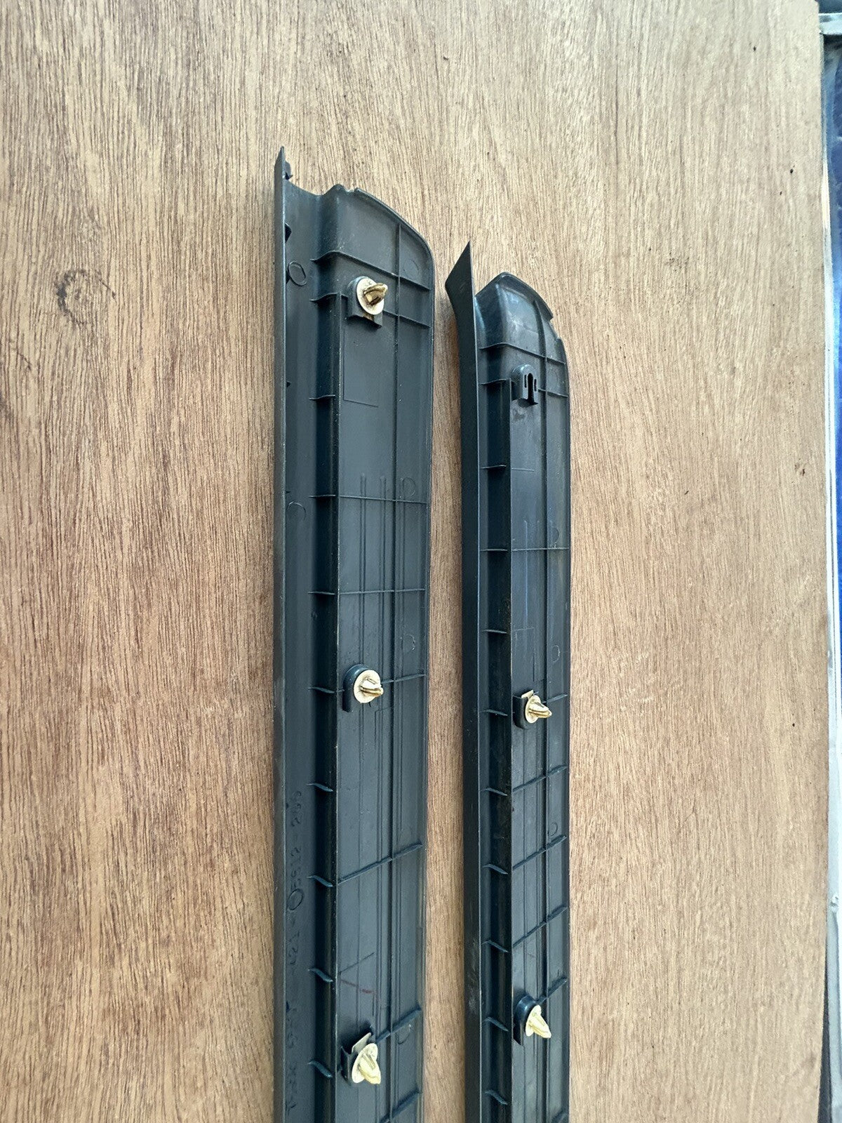 Blue 95-98 Nissan 240sx S14 OEM Door Sill Scuff Plate Interior Trim PAIR L/R Set