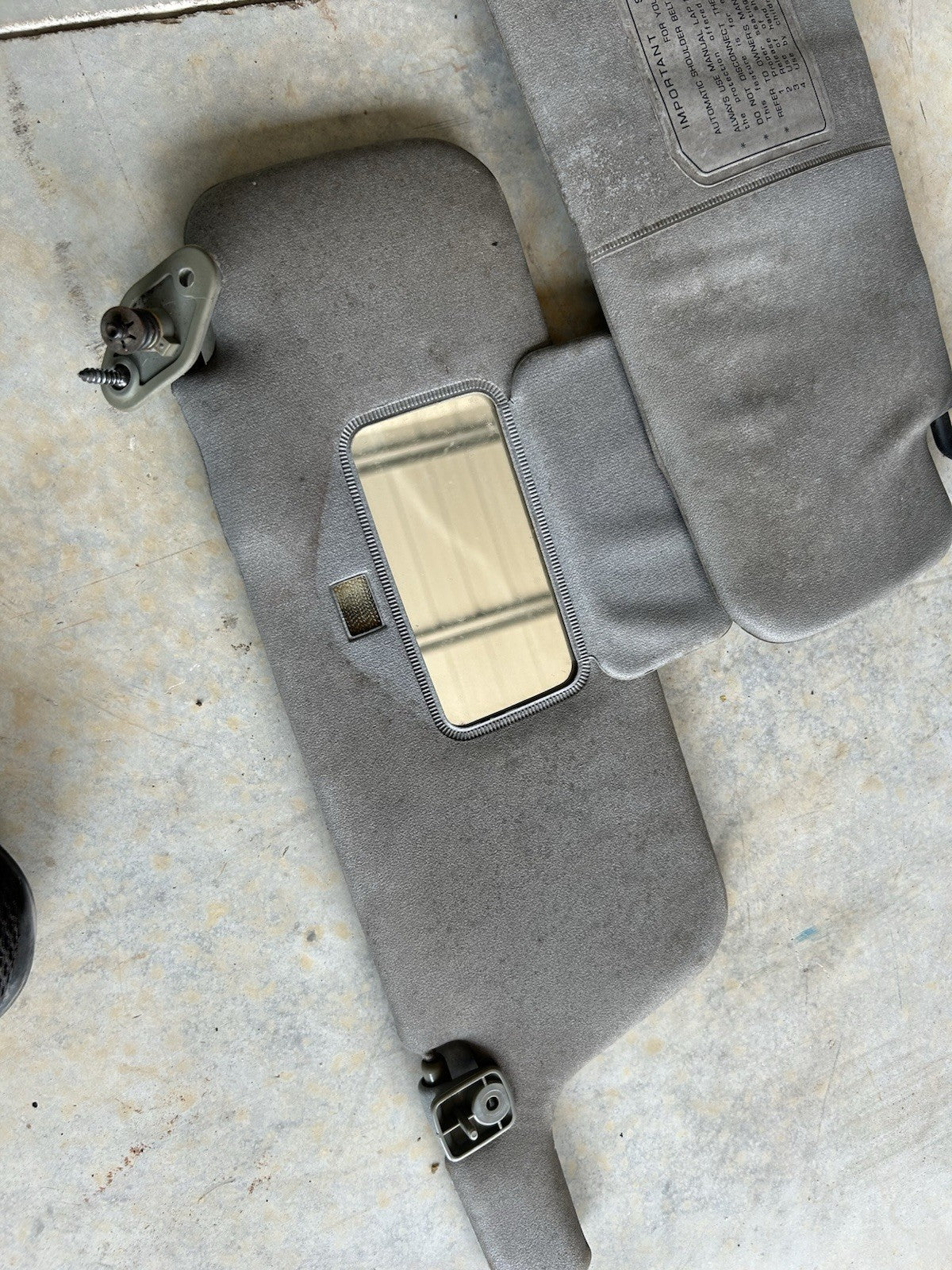 89-94 Nissan 240SX S13 Sunvisors PAIR Genuine - Need Work OEM