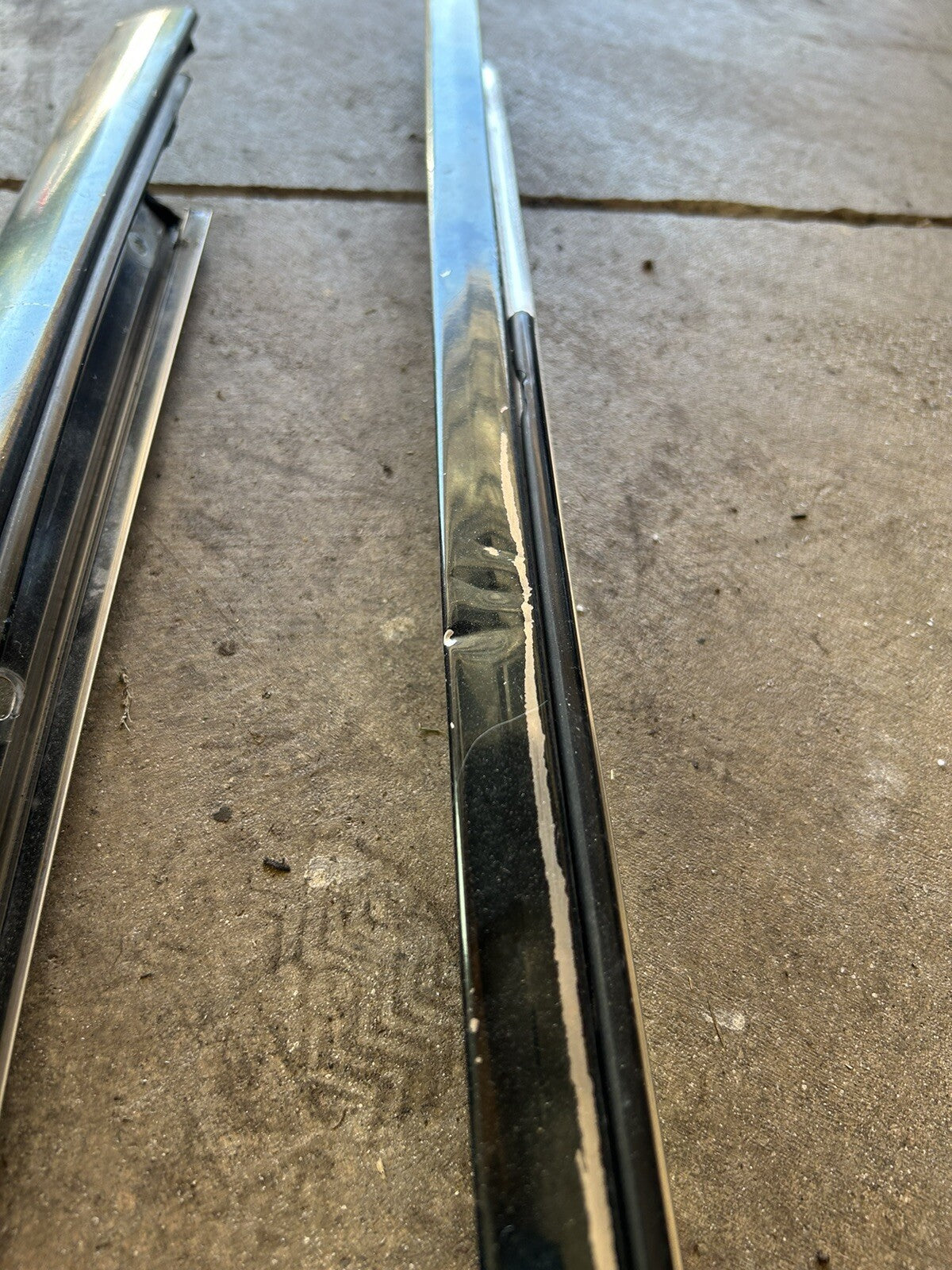 89-94 Nissan 240sx HATCH Pair Exterior Drip Rail S13 Upper Window A Pillar Trim