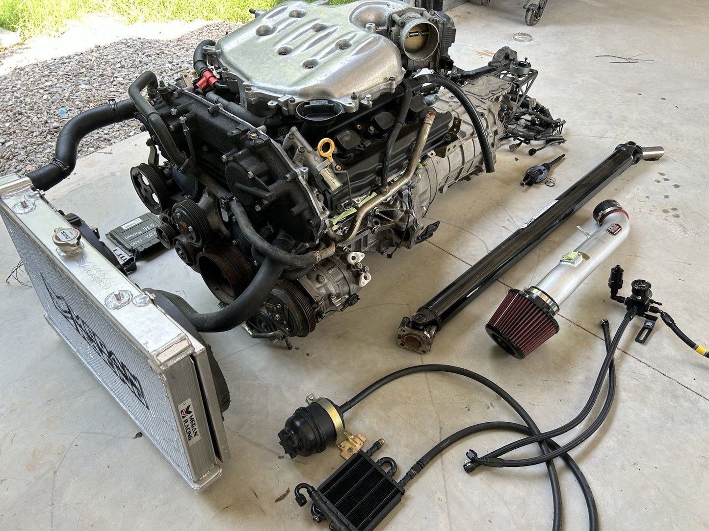 2003-2005 350Z 3.5L V6 ENGINE 6 SPEED TRANSMISSION VQ35DE TO S13 240SX SWAP KIT