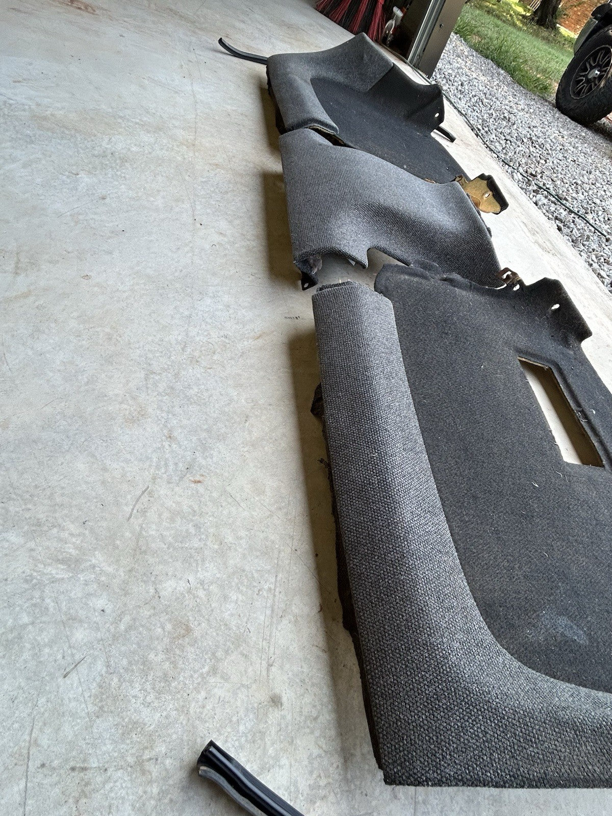 90-96 Nissan 300ZX Z32 Gray Tweed 2+0 Interior Trim Right Rear Seat Panel RH