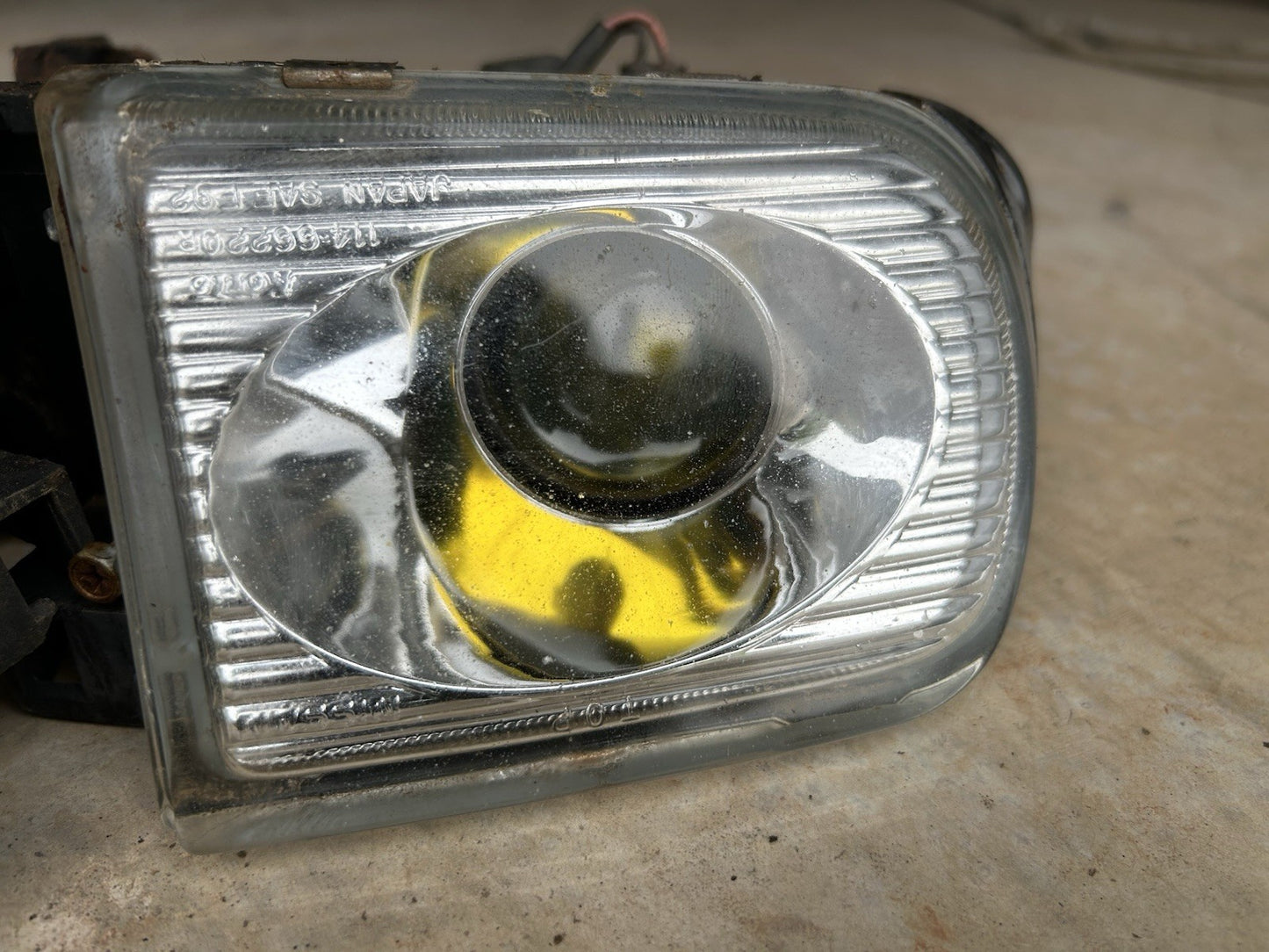 95-96 Nissan 240sx S14 SE OEM Zenki RH LH Fog Lights Pair W Bracket Damage