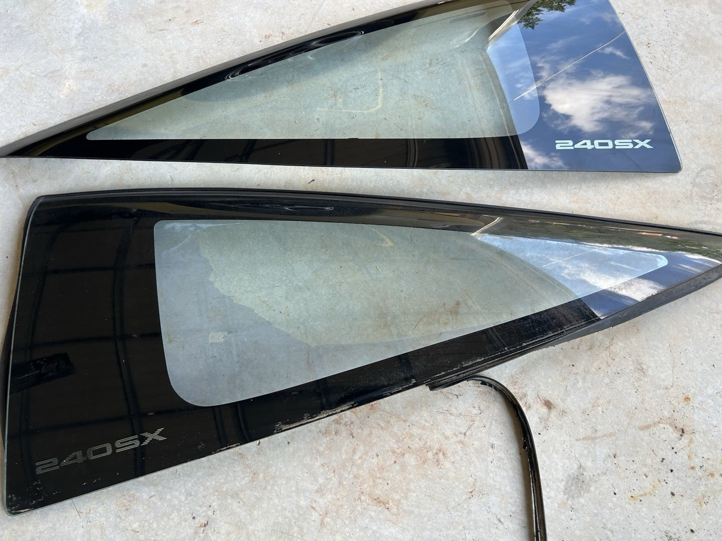 89-93 Nissan 240sx S13 FTBK Driver Left & Pass Right Rear Quarter Windows Glass