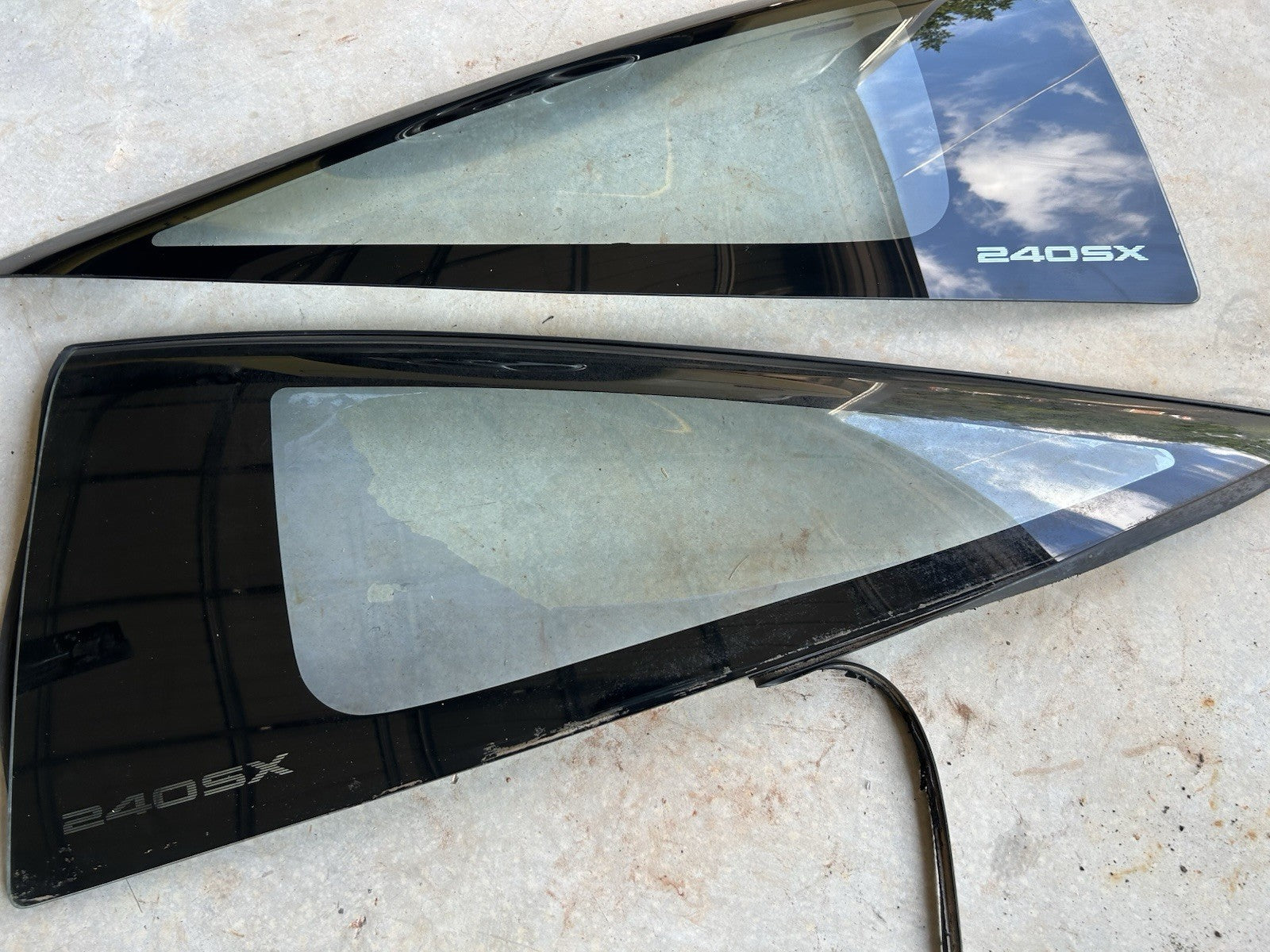 89-93 Nissan 240sx S13 FTBK Driver Left & Pass Right Rear Quarter Windows Glass