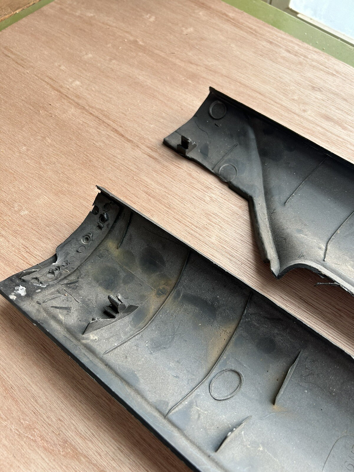 89-93 Nissan S13 240sx Left & Right Rear C Pillar Panel Interior Cover Black OEM