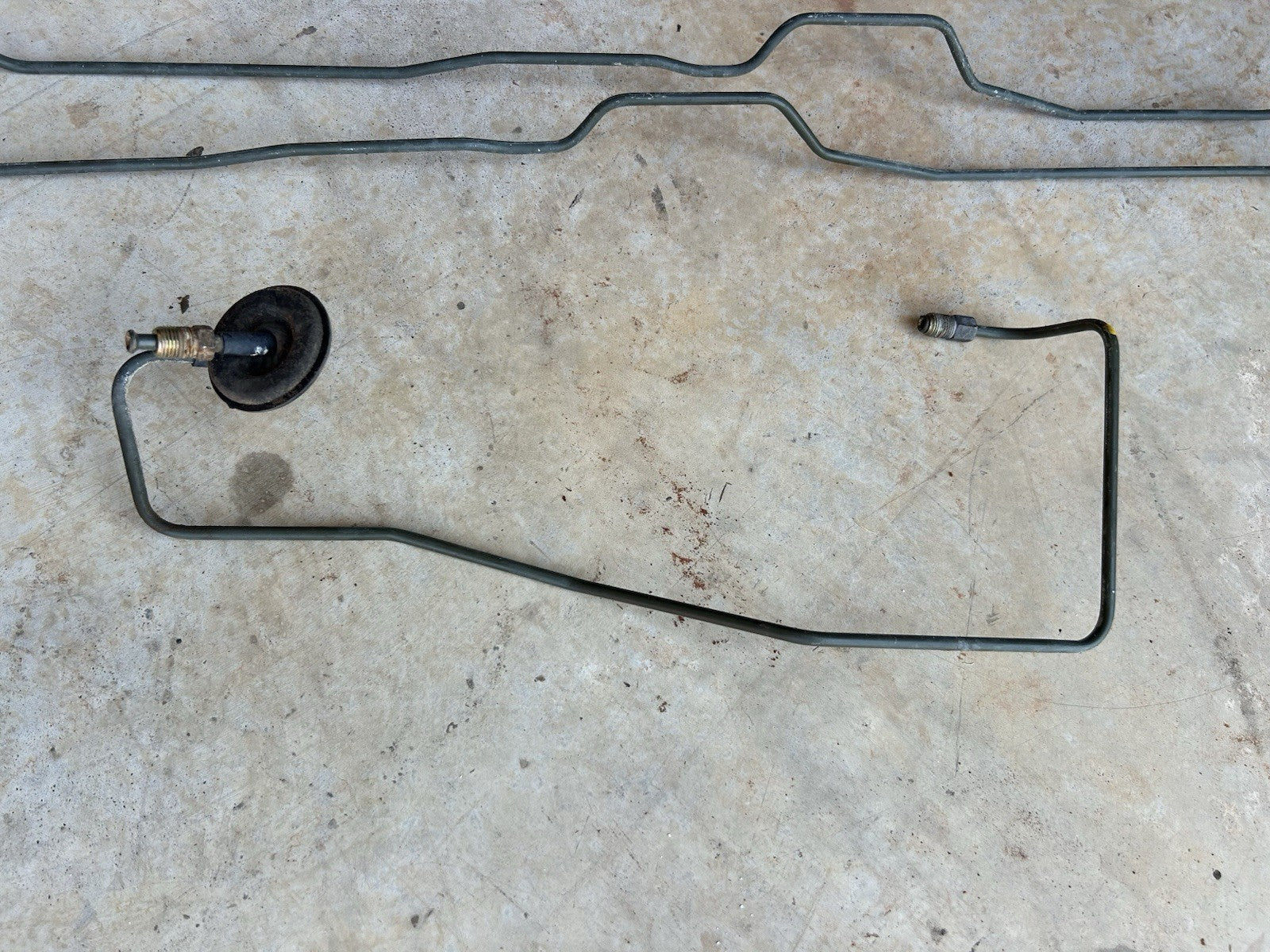 #70- 95-98  240SX S14 Front Engine Bay Firewall Hard Brake Lines Non-ABS OEM
