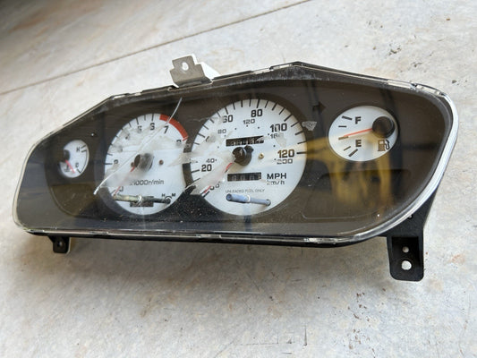1996-1998 Nissan 240sx S14 Kouki OEM Instrument Gauge Cluster 265k WHITE FACE