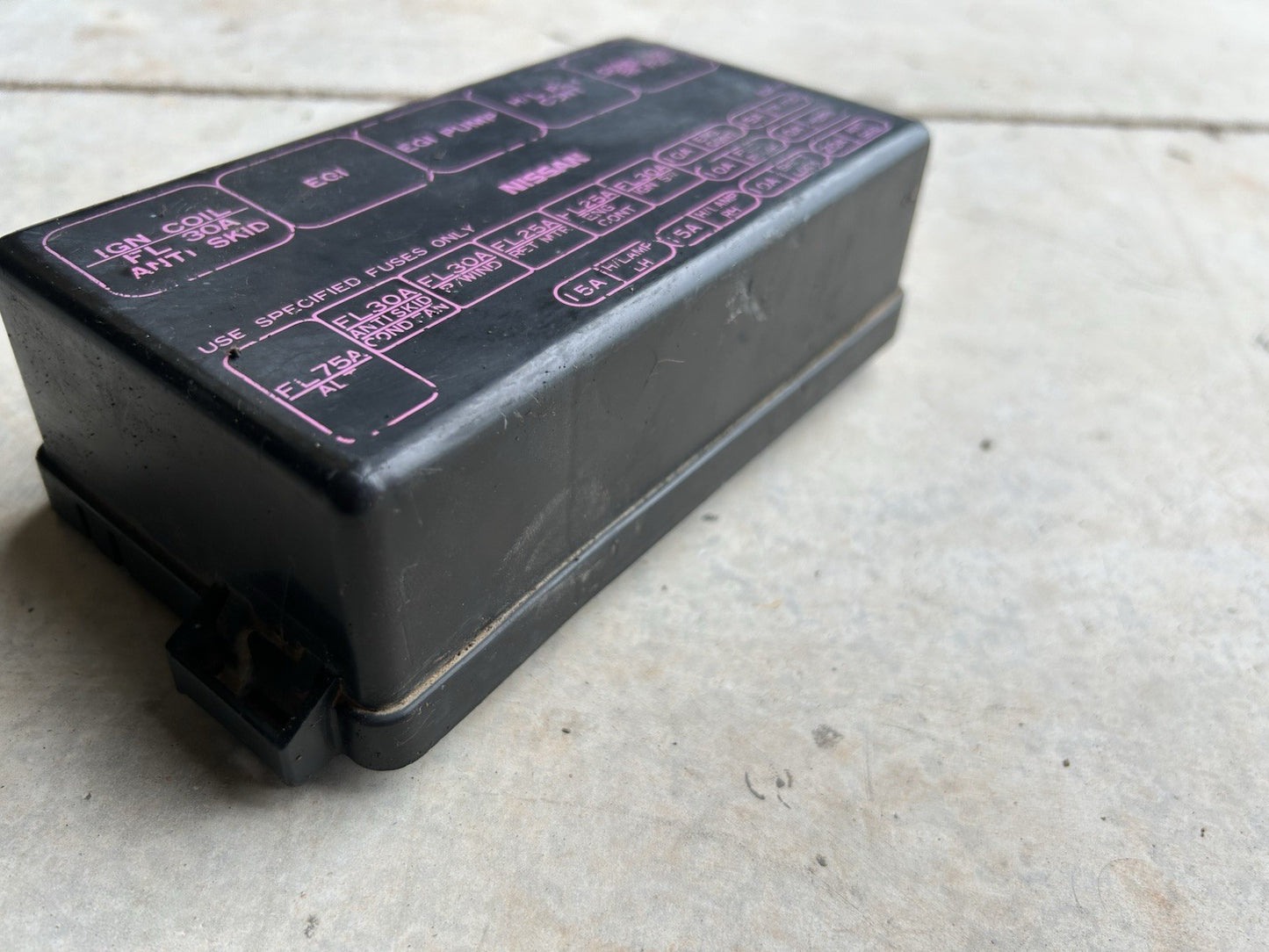 Used OEM 1989-1994 Nissan 240SX S13 Engine Bay Fuse Box Cover -Little scratches