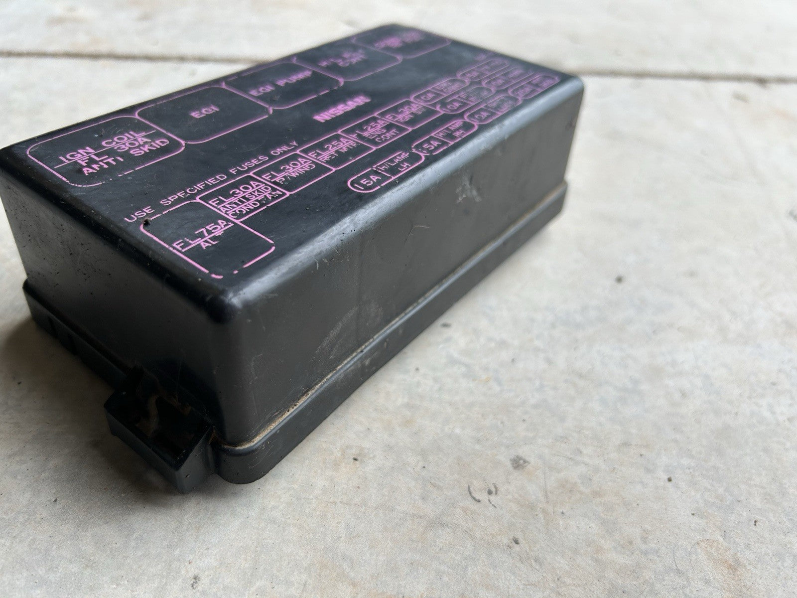 Used OEM 1989-1994 Nissan 240SX S13 Engine Bay Fuse Box Cover -Little scratches