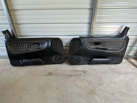 1991-1994 Nissan 240sx S13 BLACK Power Door Panels Set Interior Trim Cards VERT