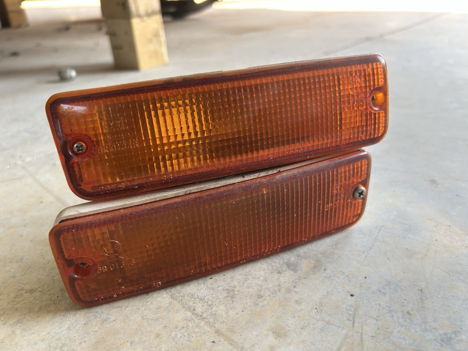 89-90 OEM Nissan 240sx S13 Passenger & Driver Front Turn Signal Lights Pignose