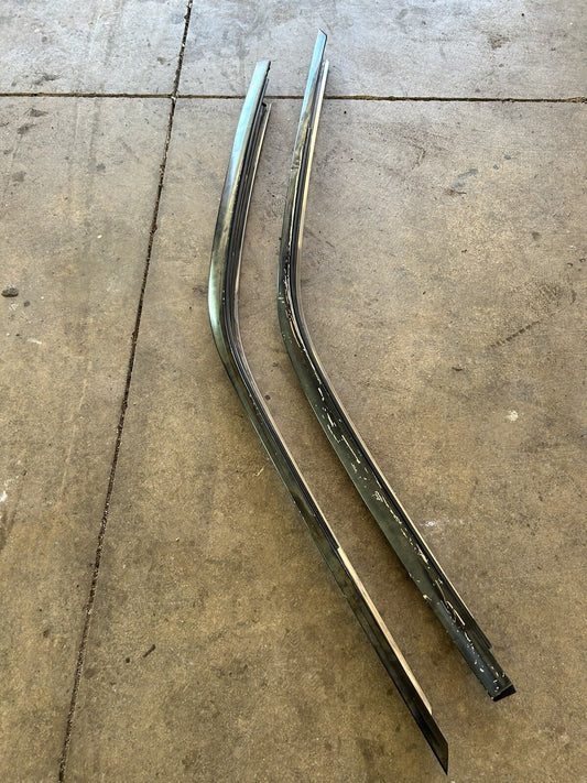 89-94 Nissan 240sx HATCH Pair Exterior Drip Rail S13 Upper Window A Pillar Trim