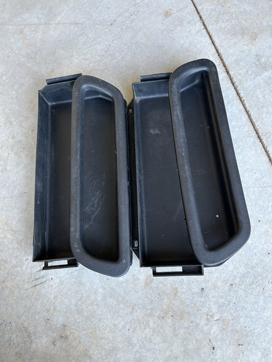 95-98 Nissan 240sx Door Panel Pocket Rear Cover S14 Black Trim SET LH RH BOTH