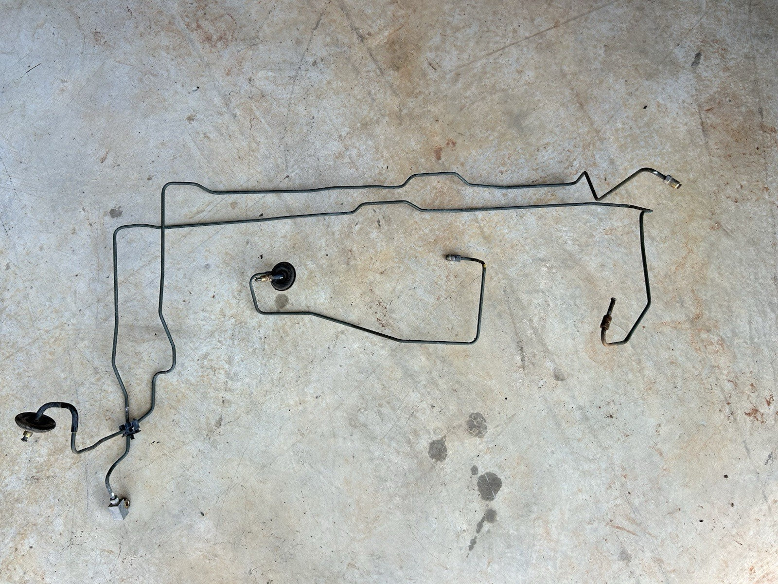 #70- 95-98  240SX S14 Front Engine Bay Firewall Hard Brake Lines Non-ABS OEM