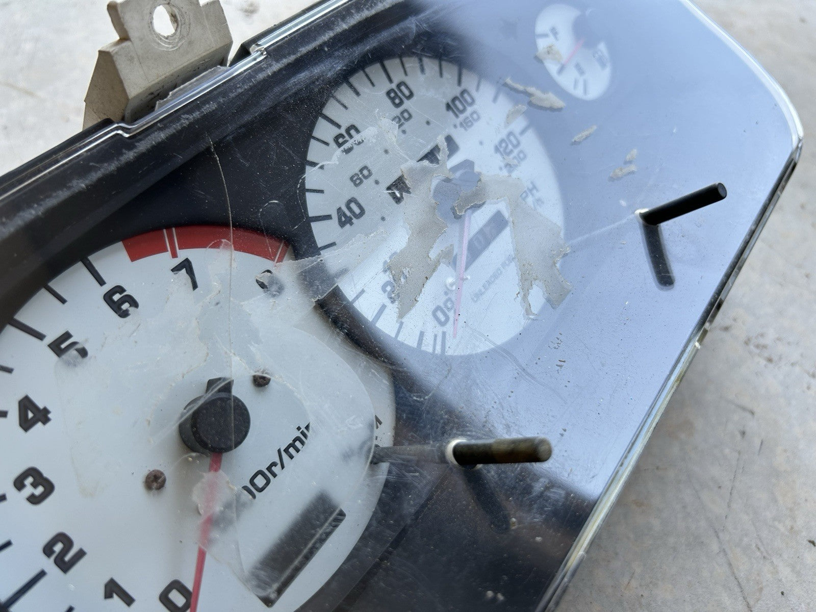 1996-1998 Nissan 240sx S14 Kouki OEM Instrument Gauge Cluster 265k WHITE FACE
