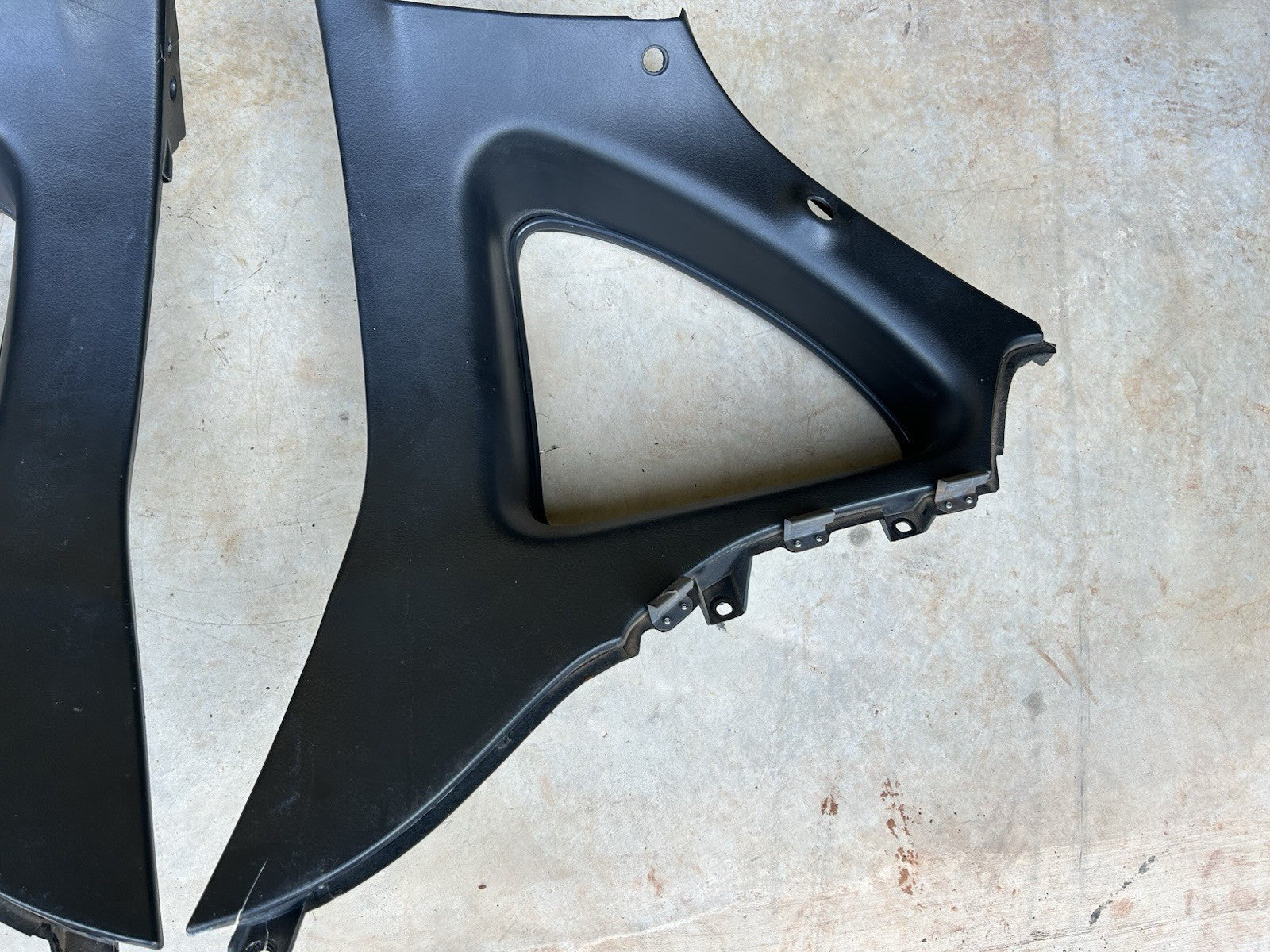 90-96 Nissan 300zx Z32 2+0 OEM Black Interior Quarter Window Trim Panels PAIR