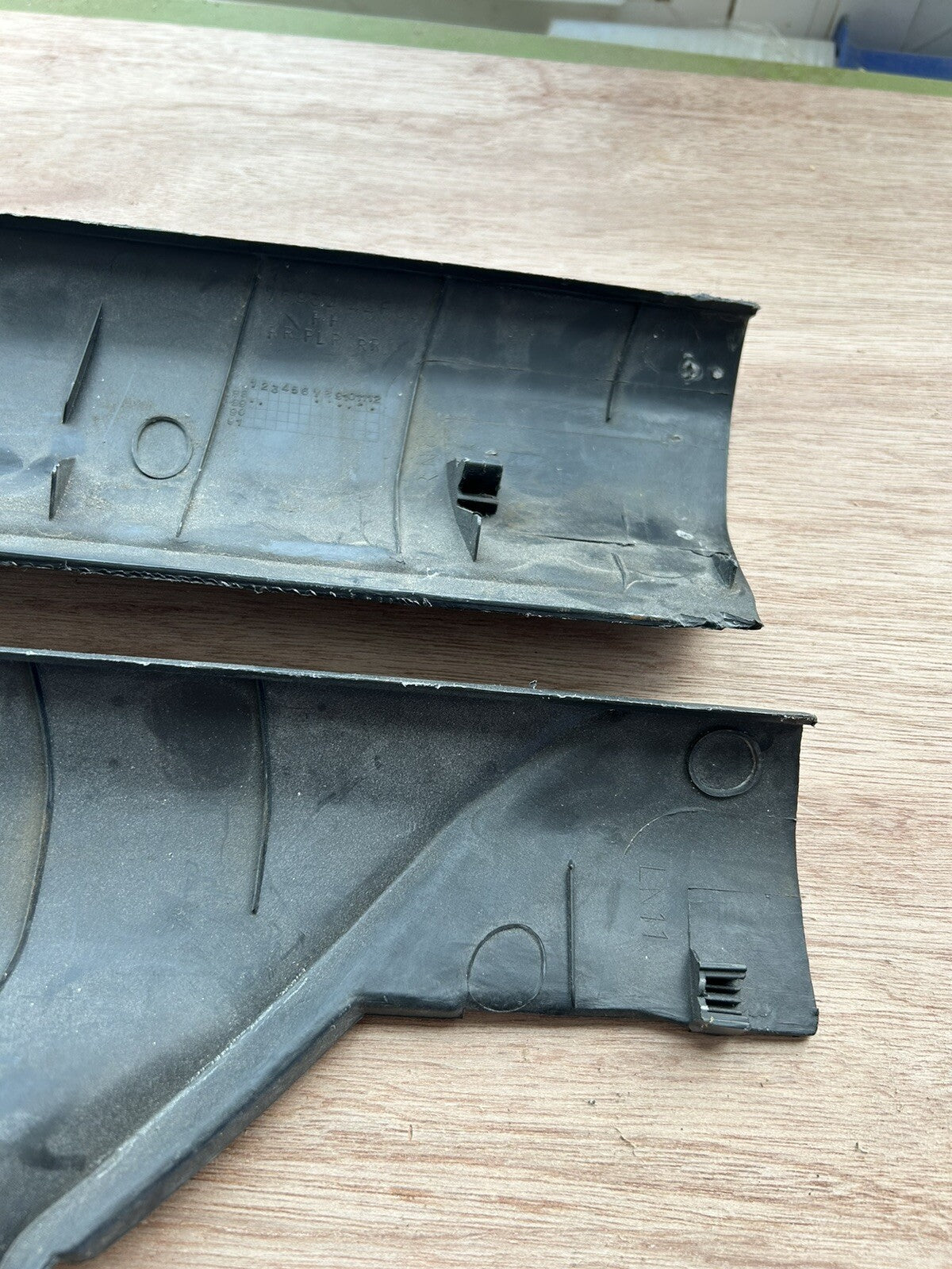 89-93 Nissan S13 240sx Left & Right Rear C Pillar Panel Interior Cover Black OEM