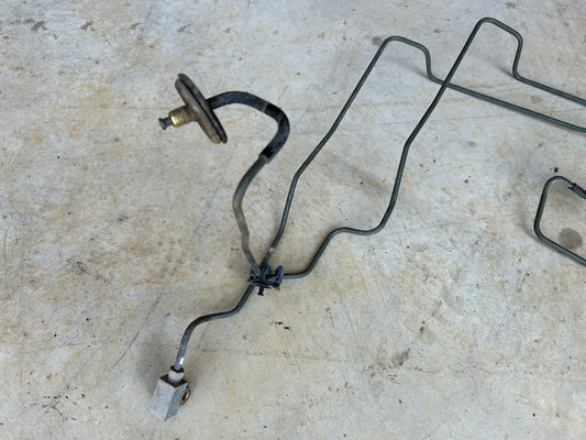 #70- 95-98  240SX S14 Front Engine Bay Firewall Hard Brake Lines Non-ABS OEM