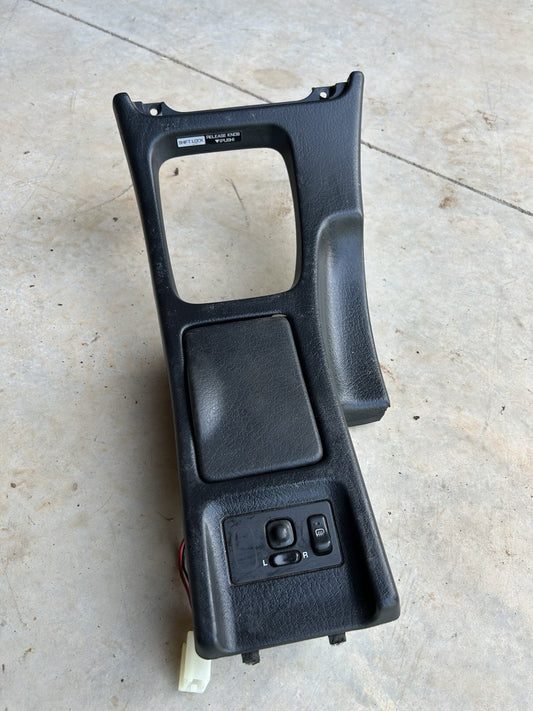 90-96 NISSAN Z32 300ZX FRONT CENTER CONSOLE SHIFTER TRIM COVER PANEL OEM