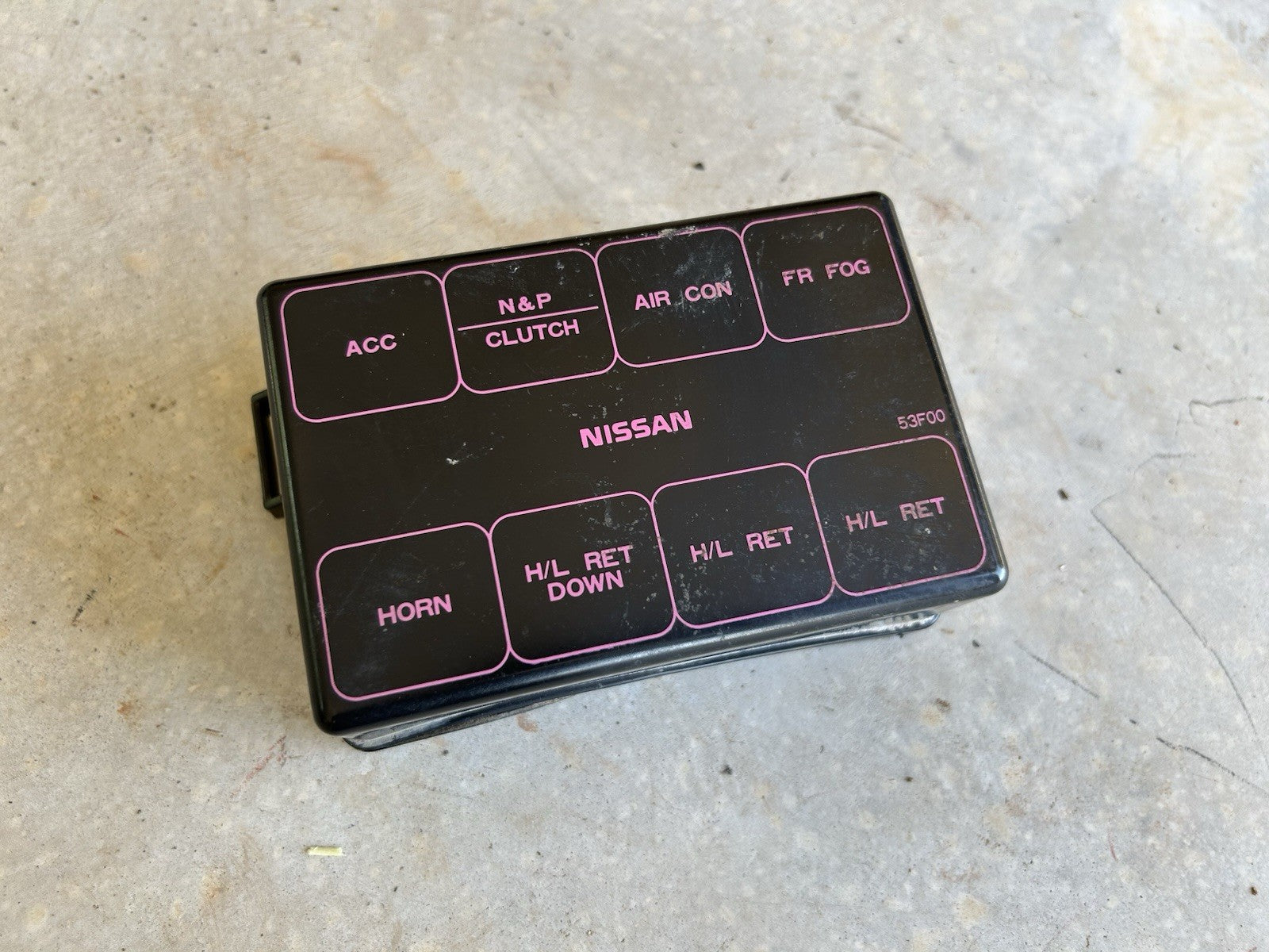 Used OEM 1989-1994 Nissan 240SX S13 Engine Bay Fuse Box Cover -Little scratches