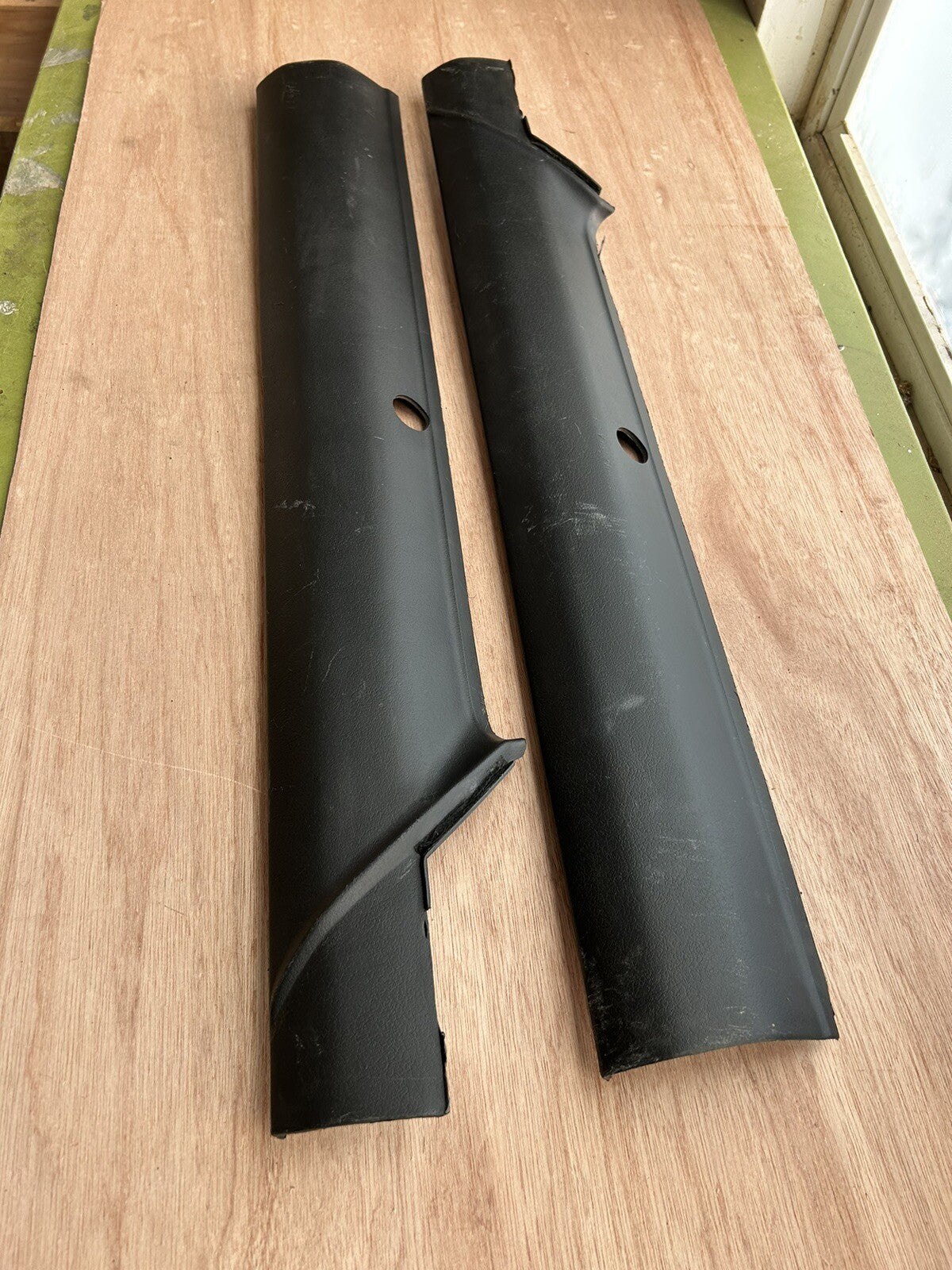 89-93 Nissan S13 240sx Left & Right Rear C Pillar Panel Interior Cover Black OEM