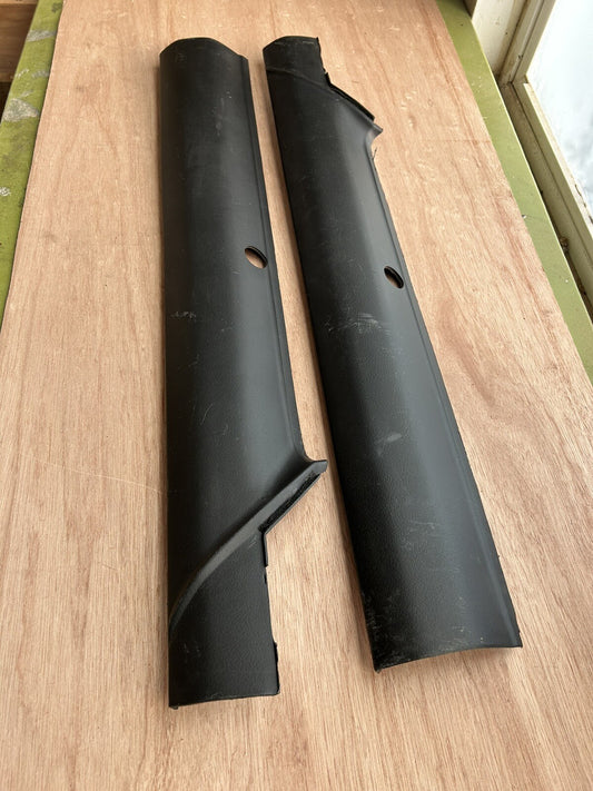 89-93 Nissan S13 240sx Left & Right Rear C Pillar Panel Interior Cover Black OEM