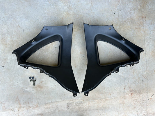 90-96 Nissan 300zx Z32 2+0 OEM Black Interior Quarter Window Trim Panels PAIR
