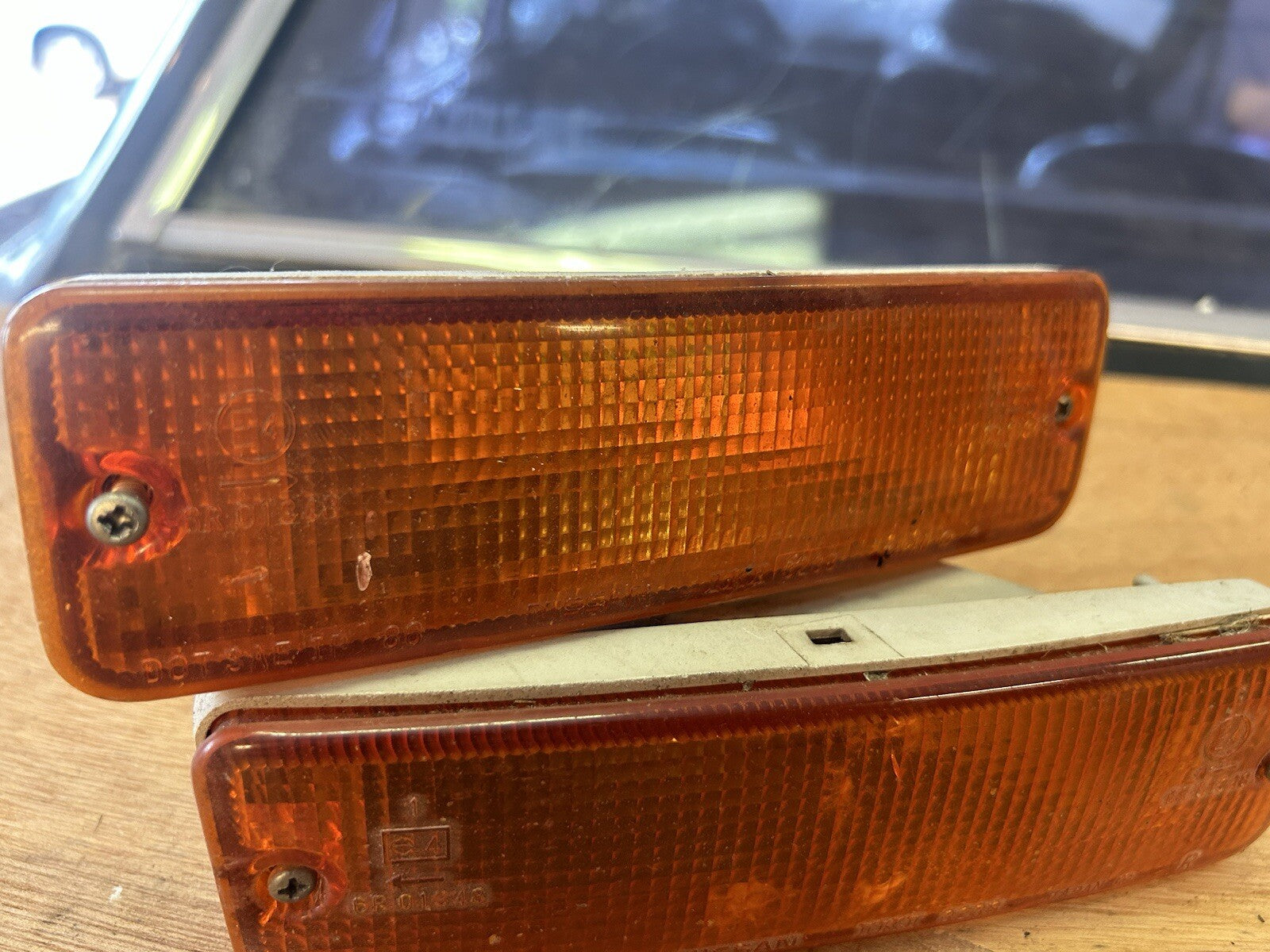 89-90 Nissan 240sx S13 OEM Pignose Front Bumper RH LH Turn Signals Light Silvia