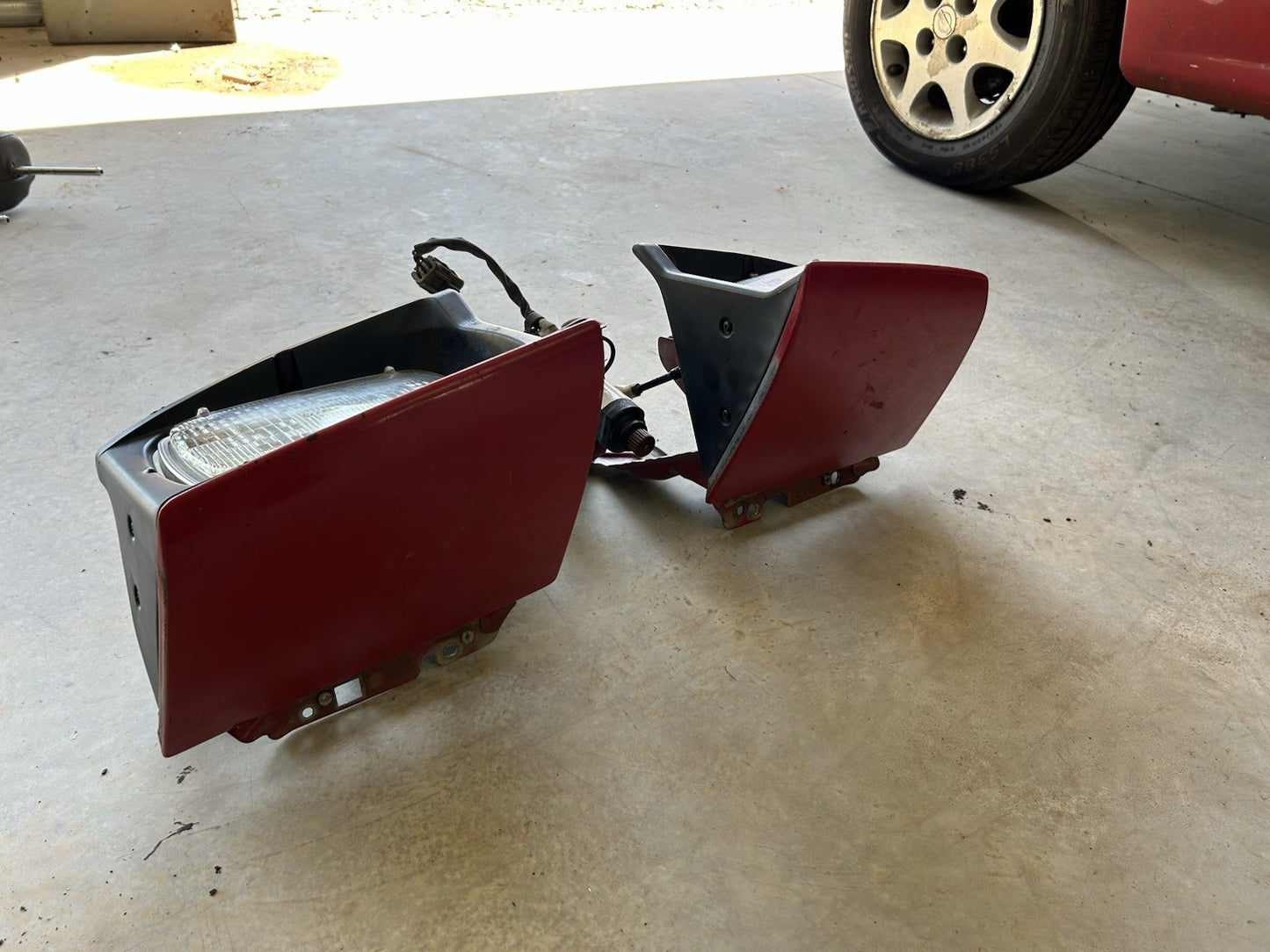 89-94 Nissan 240sx Right & Left Side Pop Up Headlight & Motor S13 SET OEM