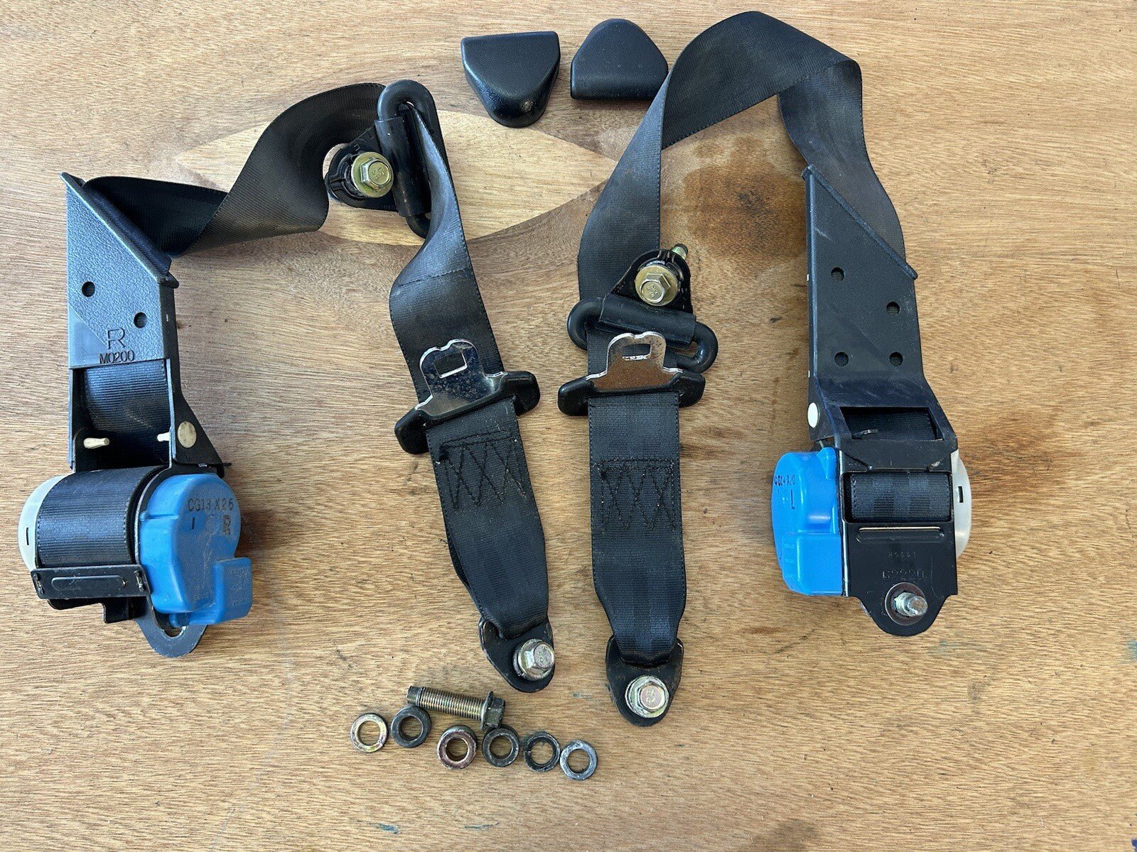 1991-1993 Nissan 240SX COUPE Rear Seat Belts! Pair OEM S13 Black 
