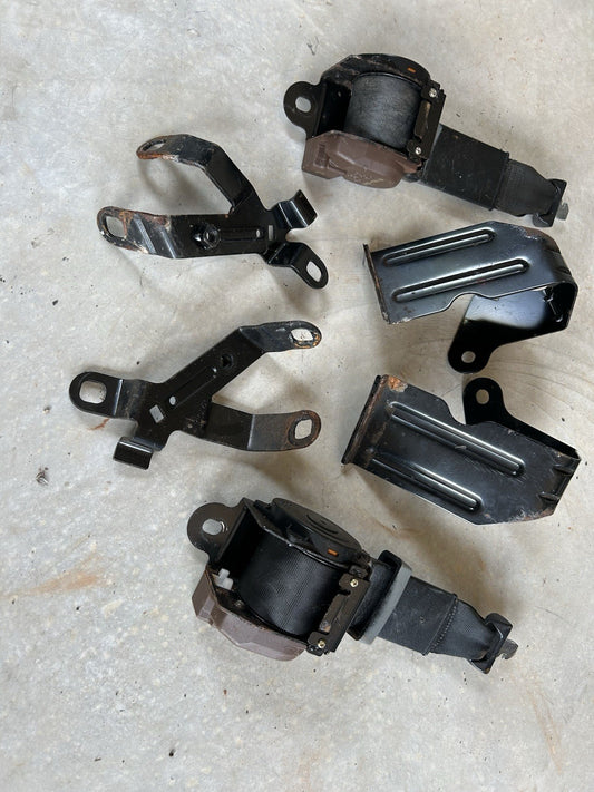 89-93 Nissan 240sx S13 OEM Front Seat Shoulder Belts PAIR Left & Right Black